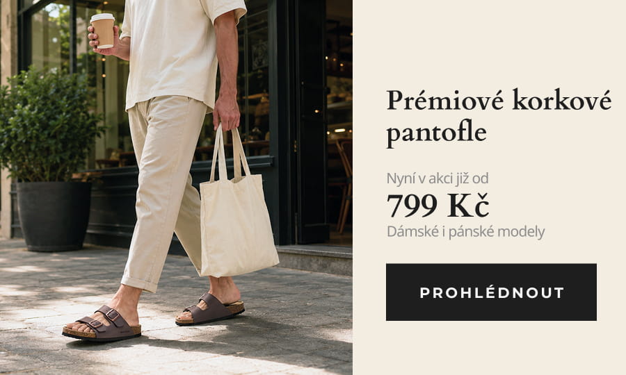 Anatomické korkové pantofle