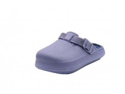 Dámské clogsy s kožíškem modré 588A