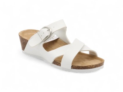 Dámská zdravotní obuv na klínku 9038 white