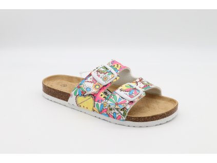 Dětské korkové biopantofle 9018 white