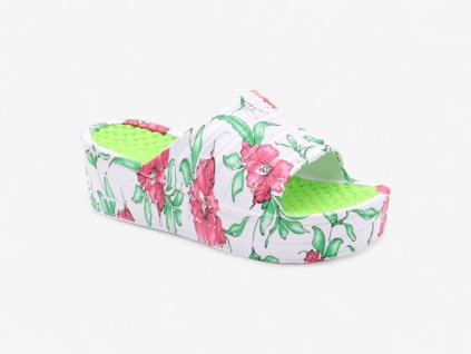 Dámské pantofle na platformě 05A green