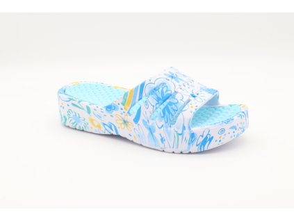 Dámské pantofle na platformě 01A blue