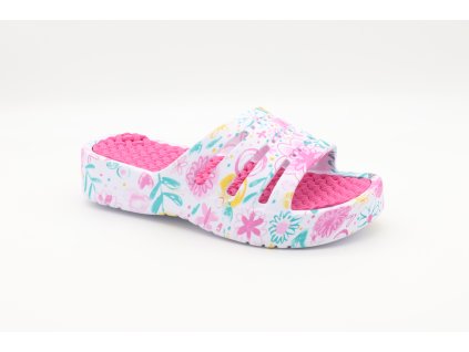 Dámské pantofle na platformě 01A pink