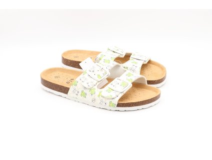 Dětské korkové pantofle 9012 s žabičkami