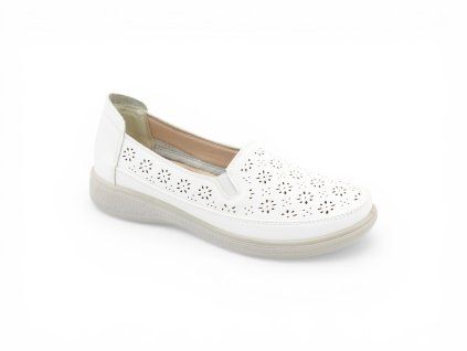 Dámské mokasíny bílé 22502-2