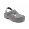 Dámské clogsy s kožíškem šedé 9968