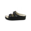 Zdravotní pantofle dámské s přezkami na suchý zip 508-8 black
