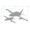 Samolepka Jets stříbrná