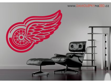 Dárek pro hokejové fanoušky - logo Red Wings | SAMOLEPKYnaZED.CZ (barva červená)