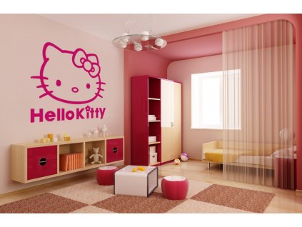 samolepky hello kitty (dekorace) - růžová