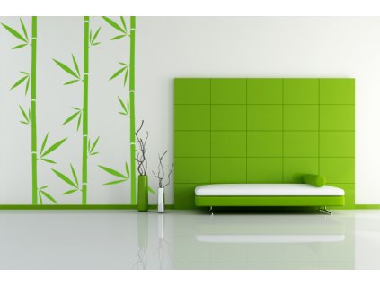 Bambus - samolepka na zeď a úžasná dekorace (limetková)