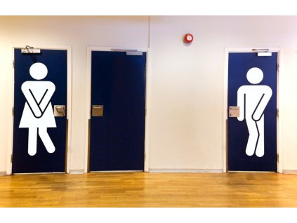 Vtipné postavy na WC- samolepky na zeď | SAMOLEPKYnaZED.cz (barva bílá)