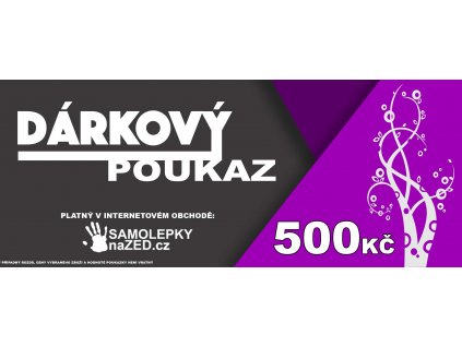 DÁRKOVÝ POUKAZ 500KČ