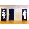 Vtipné postavy na WC- samolepky na zeď | SAMOLEPKYnaZED.cz (barva bílá)