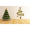 Vánoční strom - moderní dekorace na zeď | SAMOLEPKYnaZED.cz (barva zlatá lesklá)