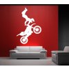 MOTOKROS - skok na motorce na zeď | SAMOLEPKYnaZED.cz (barva bílá)