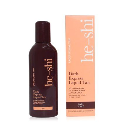 He Shi Express Dark Liquid Tan 150ml samoopalovacie mlieko 2026 1