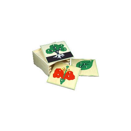 3 botanické puzzle s komodou