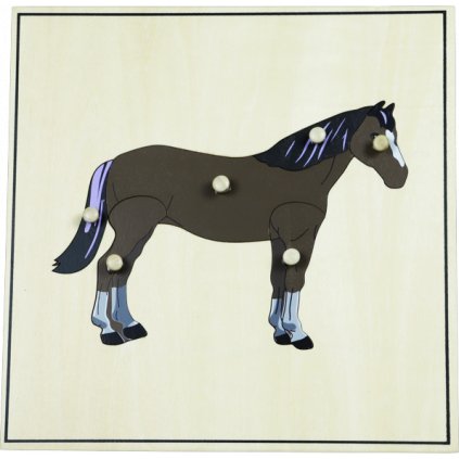 Puzzle s kostrou - kůň