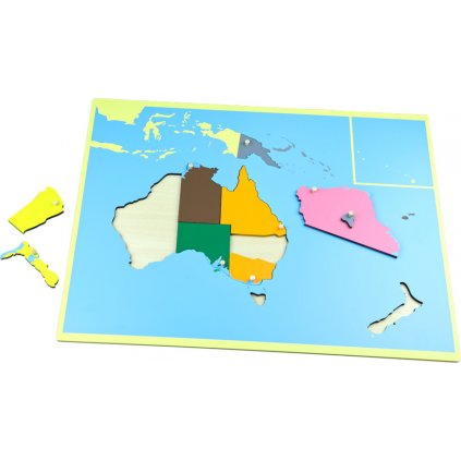 Puzzle - mapa Australie - bez rámečku