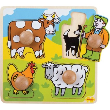 Bigjigs Toys Vkládací puzzle farma