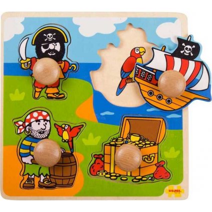 Bigjigs Toys Vkládací puzzle piráti