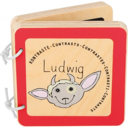 Dřevěná knížka Ludwig - kontrasty