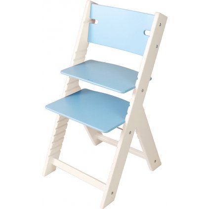 Rostoucí židle Sedees Line bílá – modrá