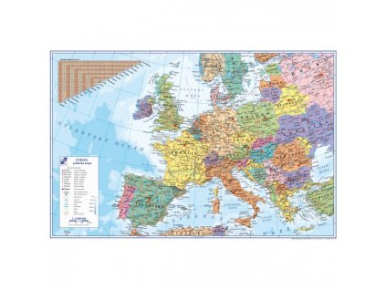 20767 podlozka na stol karton pp s mapou europy 40x60cm