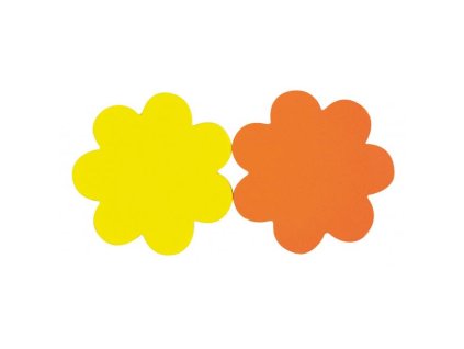 2260 popisovatelny farebny karton kvet priemer 8cm apli mix zlta oranzova