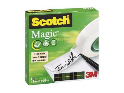 22774 lepiaca paska scotch magic neviditelna popisovatelna 12mm x 33m v krabicke