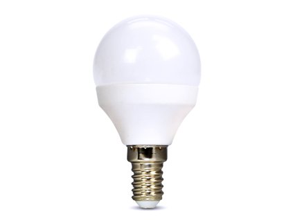 Solight LED žiarovka, miniglobe, 6W, E14, 3000K, 510lm, biele prevedenie