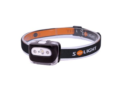 Solight LED čelové svietidlo, 3W + červené svetlo, 3x AAA