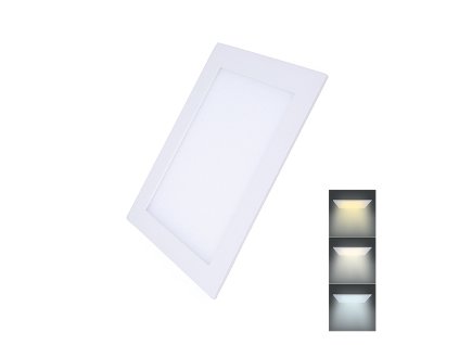 Solight LED mini panel CCT, podhľadové, 18W, 1530lm, 3000K, 4000K, 6000K, štvorcové