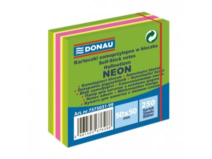 6214 blocek donau neonovy 50x50mm 250l zeleny