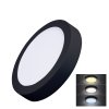 Solight LED mini panel CCT, prisadené, 18W, 1530lm, 3000K, 4000K, 6000K, okrúhly, čierna farba16,5711,2