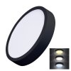 Solight LED mini panel CCT, prisadené, 24W, 1800lm, 3000K, 4000K, 6000K, okrúhly, čierna farba22,3315,1