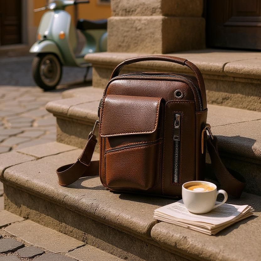 Kožené tašky cez rameno pre mužov