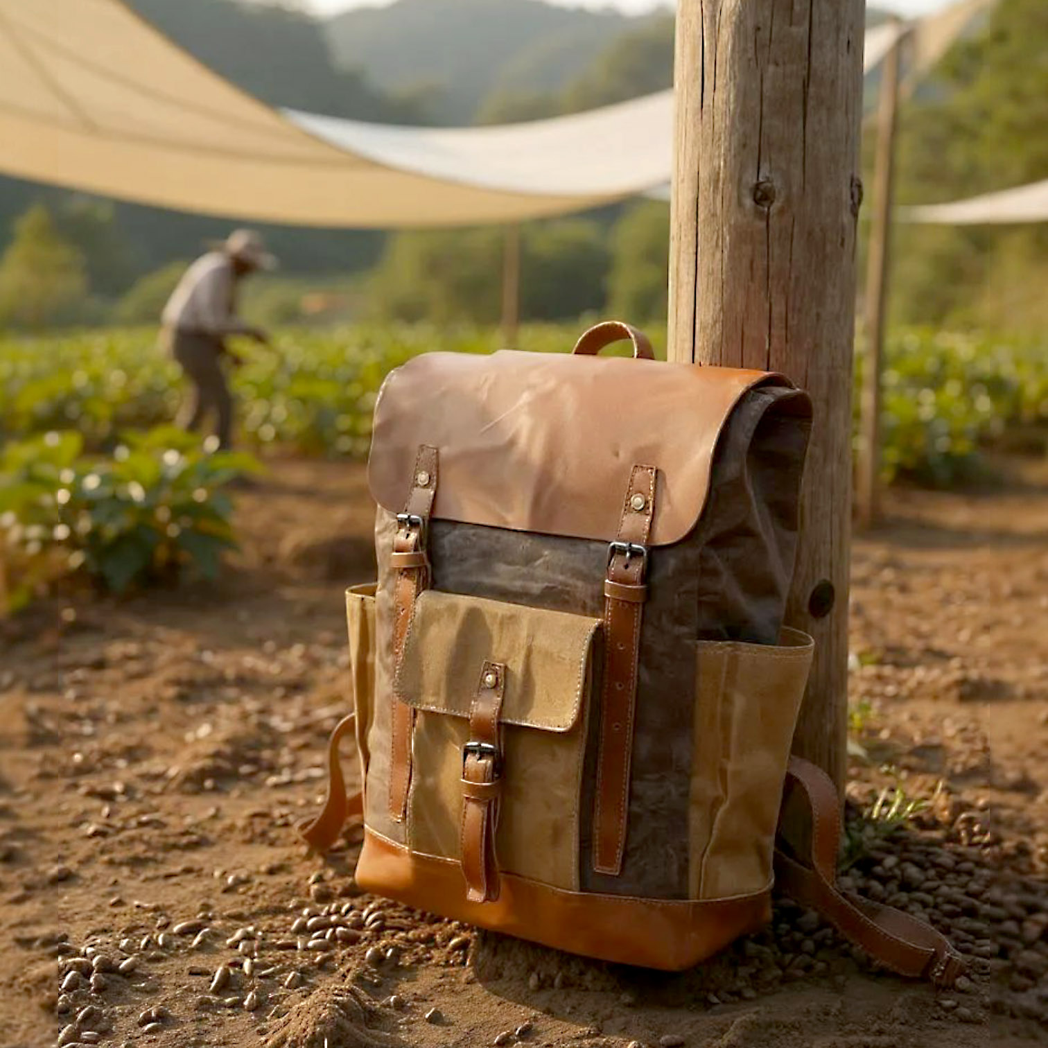 Hnedý batoh do práce, na univerzitu a každodenné nosenie