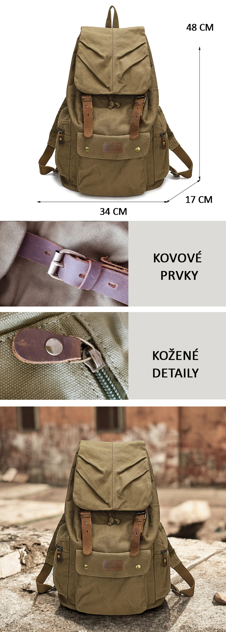 pansky-mestsky-batoh-olivovy-batoh-do-lietadla