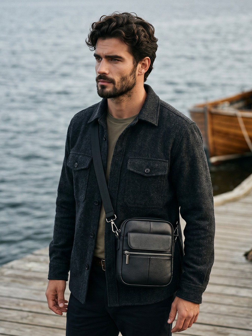 malá-pánska-kožená-crossbody-taška-na-doklady-čierna