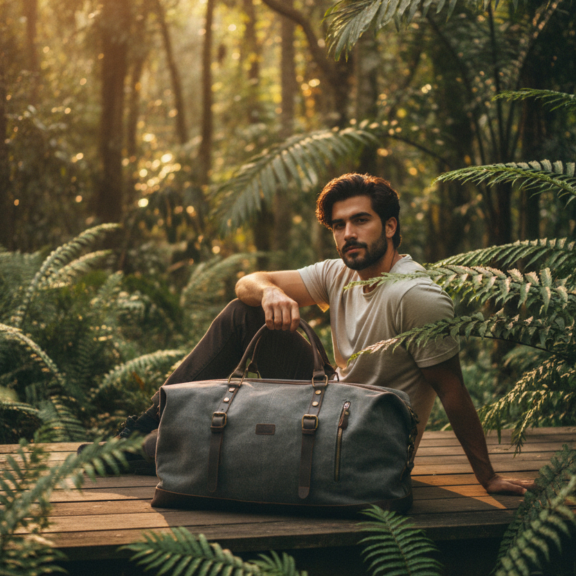 Pánska cestovná taška na víkend a do lietadla šedá