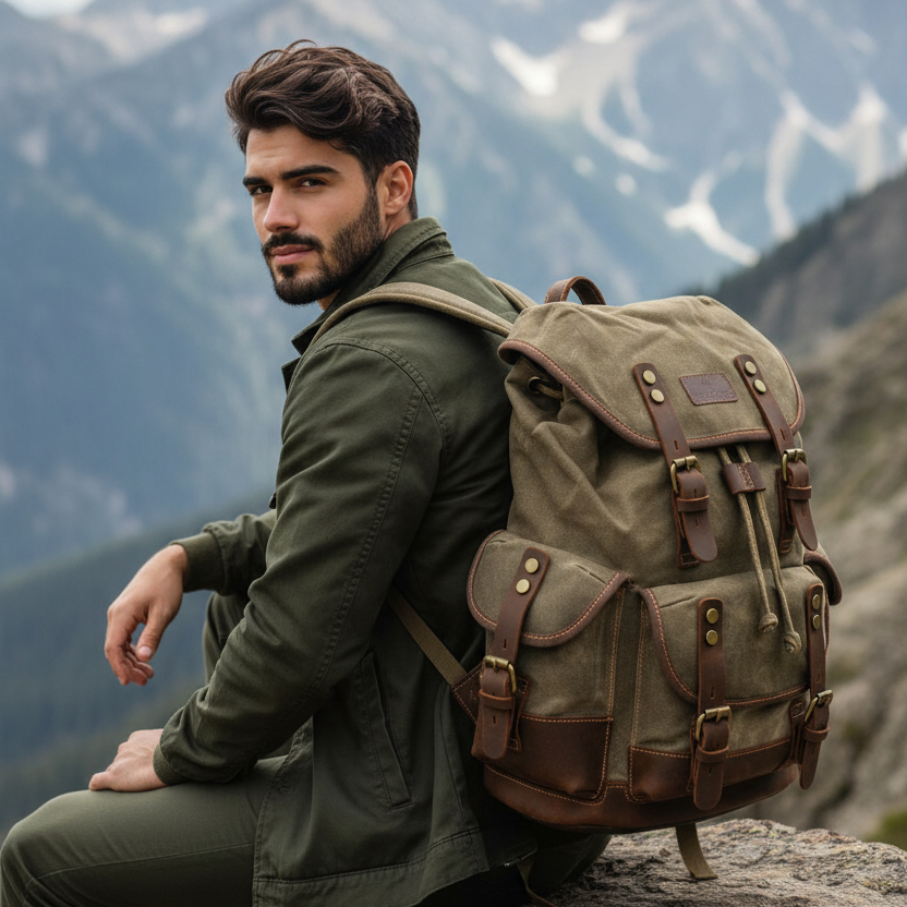 Pánsky turistický batoh ARMY 25 L pri víkendovom výlete, praktický a odolný.