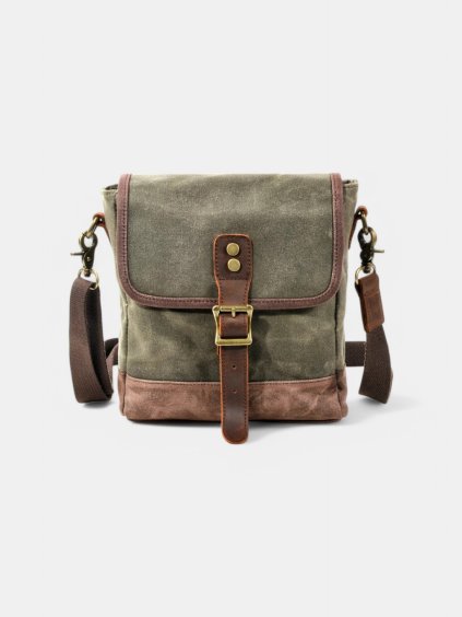 pánska poľovnícka brašňa crossbody zelená canvas