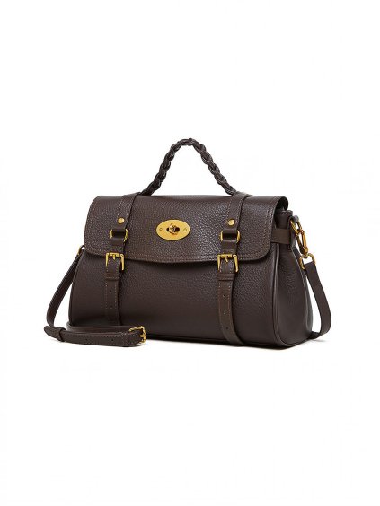 hneda damska kozena kabelka cez rameno