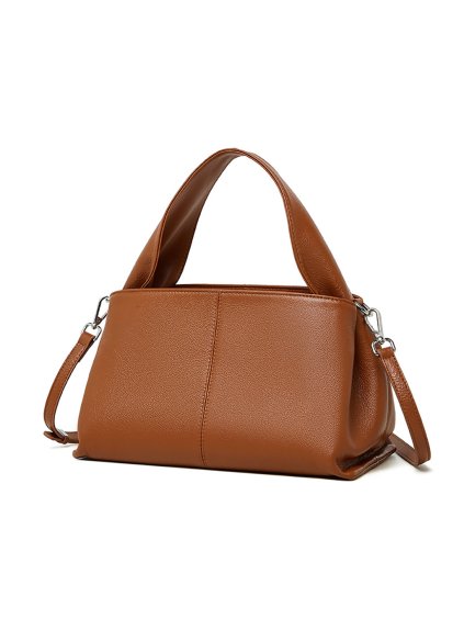 Koňaková dámska kožená kabelka hnedá crossbody