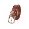 Pánsky kožený opasok do obleku hnedý