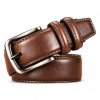 pánsky kožený opasok do obleku hnedý