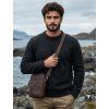 malá pánska kožená crossbody taška do mesta