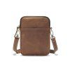 pánska kožená crossbody taška hnedá